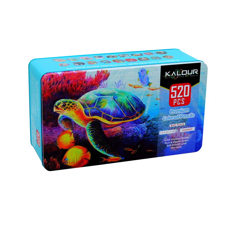 مداد رنگی کالور 520 رنگ طرح لاکپشت KALOUR 520