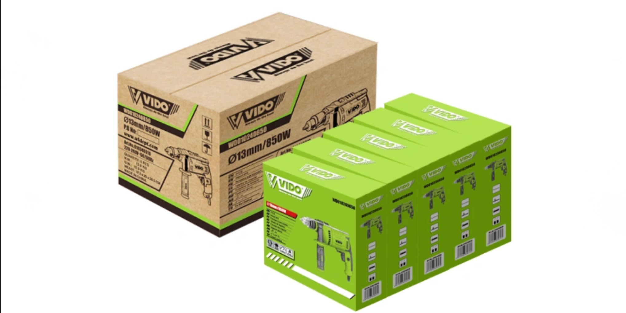 دریل چکشی 850 وات (13 میلی متری آچارخور)   《VIDO》