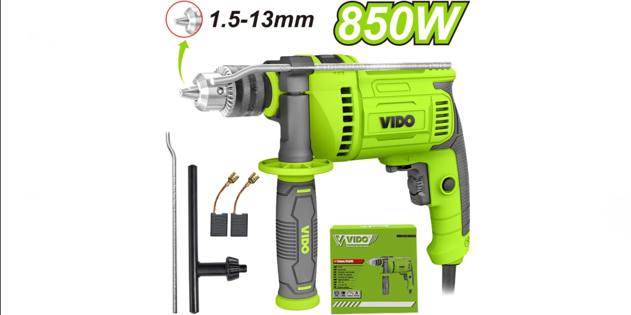 دریل چکشی 850 وات (13 میلی متری آچارخور)   《VIDO》