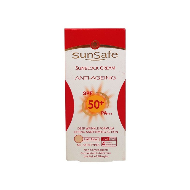 کرم ضد آفتاب ضد چروک رنگی سان سیف SPF 50