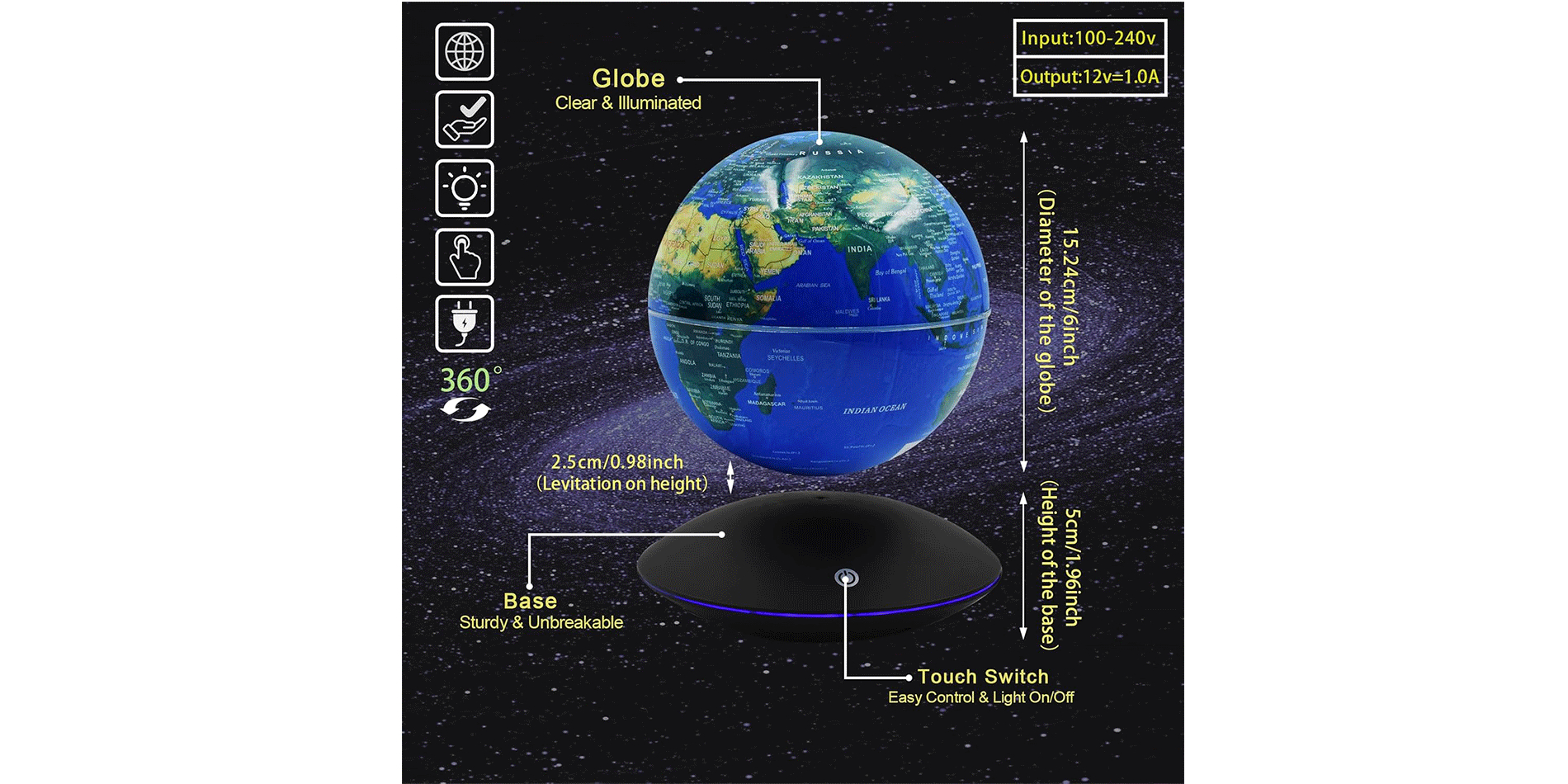 کره زمین معلق Levitating Earth Globe