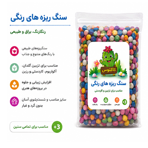 سنگ ریزه رنگی کاکتوس