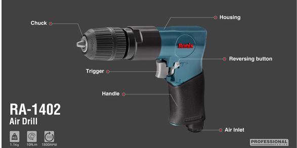 دریل بادی اتوماتیک رونیکس RA-1402 Ronix - شناسه : PV670