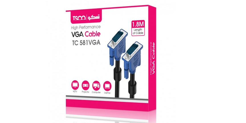 کابل VGA تسکو مدل TC 581 به طول 1.8 متر - مرجع: cab1654