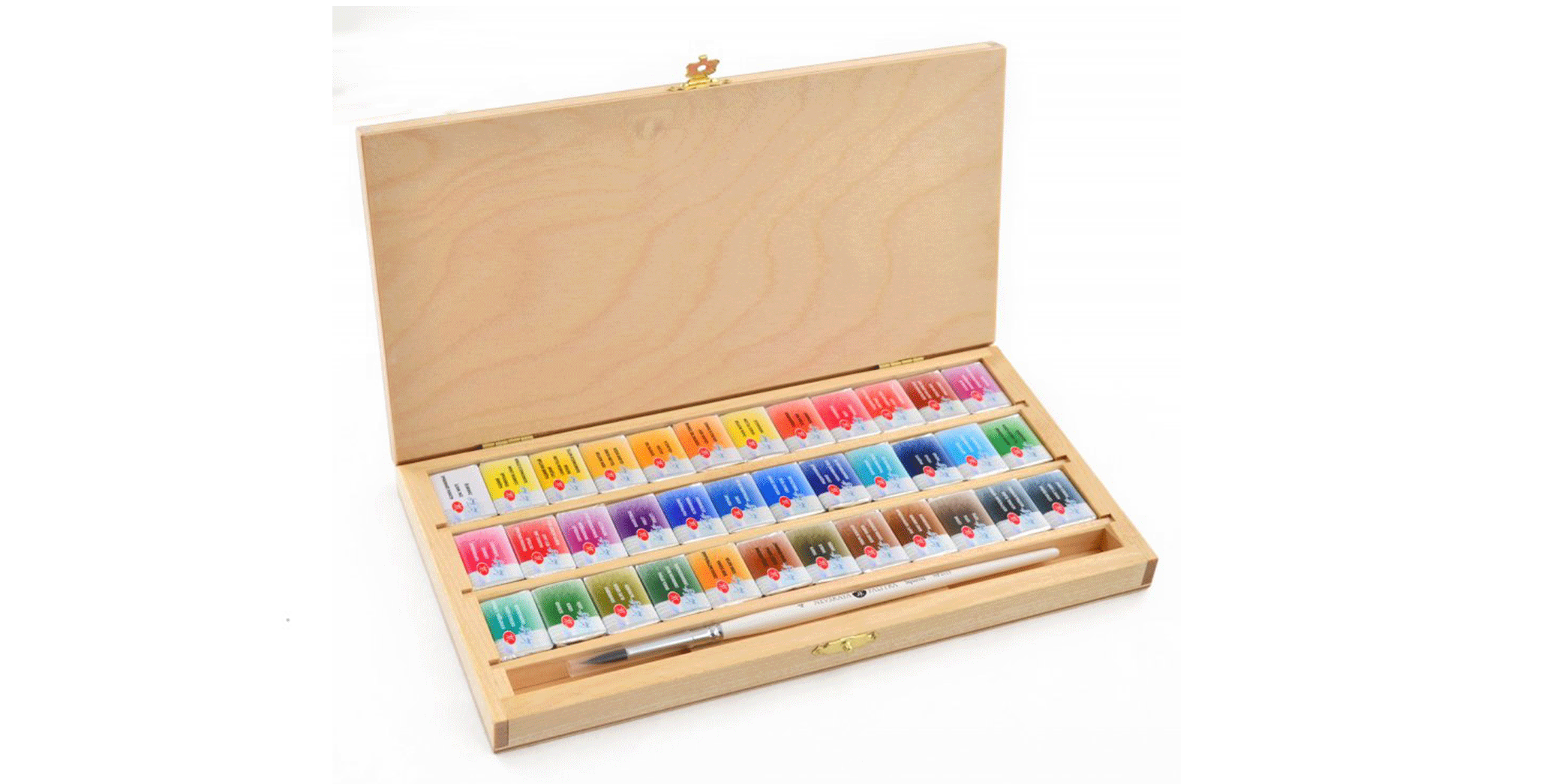 سنپترزبورگ آبرنگ 36 رنگ جعبه چوبی قلمو سنجاب 1943040