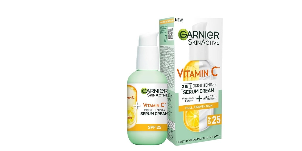 کرم سرم مرطوب کننده ویتامین سی گارنیر Garnier مدل BRIGHTENING