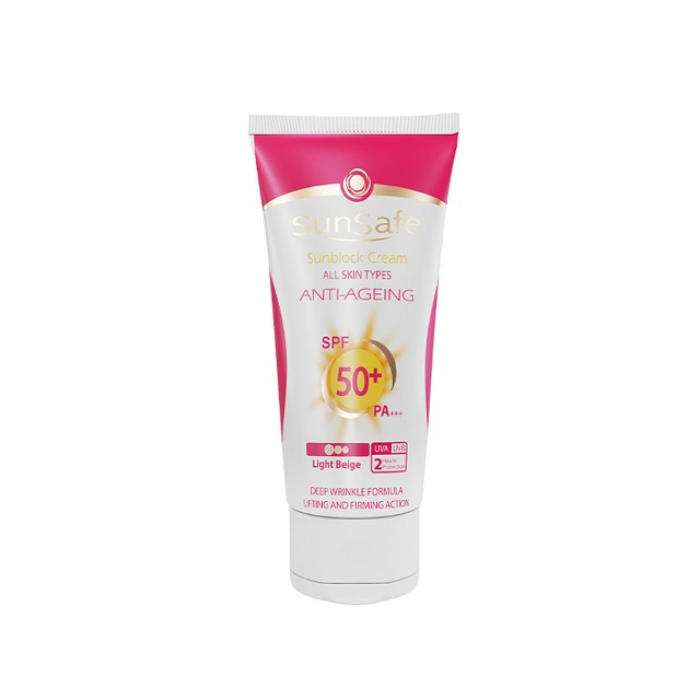 کرم ضد آفتاب ضد چروک رنگی سان سیف SPF 50