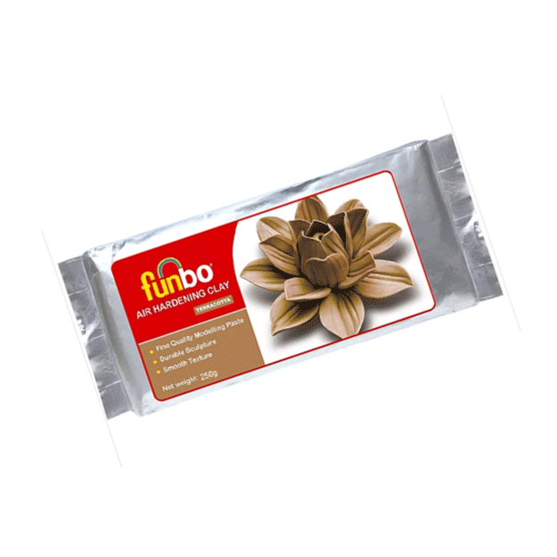 funbo خمیر هوا خشک خاکی 250 گرمی