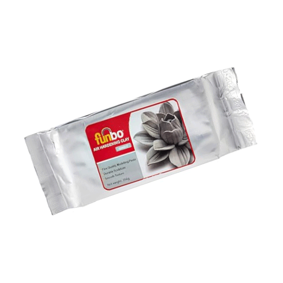funbo خمیر هوا خشک طوسی 250 گرمی