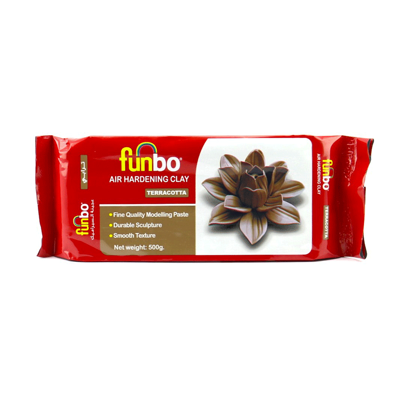 funbo خمیر هوا خشک خاکی 500 گرمی